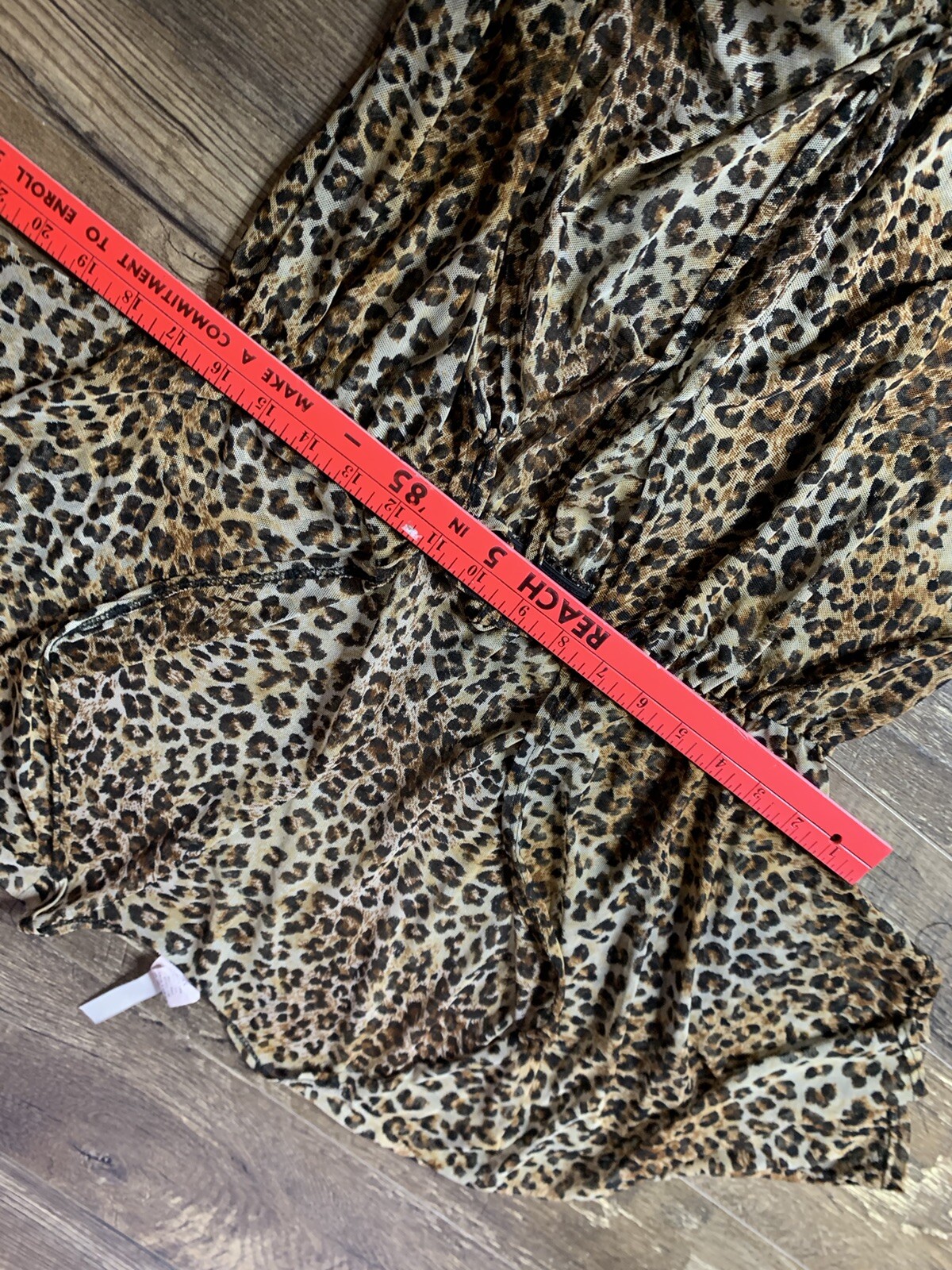 Vintage Cacia Cheetah Duster Women’s Multicolor Sheer… - Gem