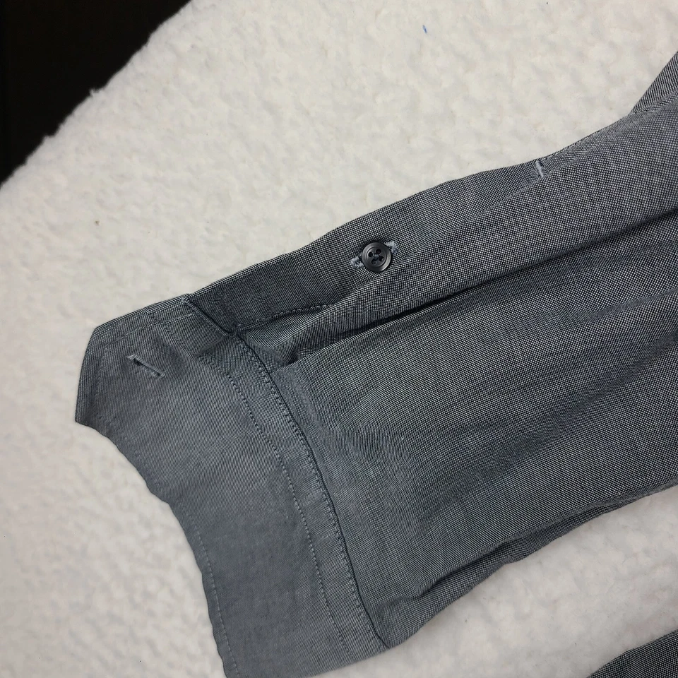 Under Armour Dress Shirt Mens 3XL XXXL Dark Gray Solid Fitted Button Up EC - Image 2 of 4