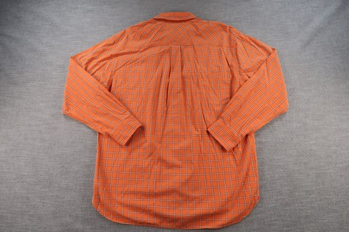 Camisa Tommy Hilfiger para hombre XL naranja a cuadros logotipo con botones 100 algodón - Imagen 6 de 9