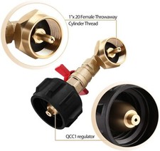 Propane Refill Adapter / Hose with ON-Off Control Valve for 1Lb To 20Lb Gas Tank