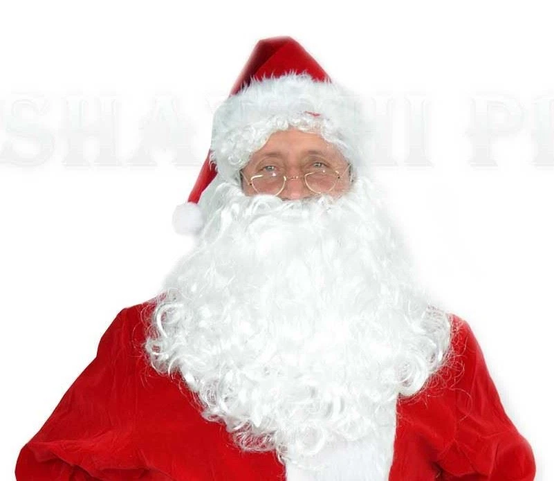 SHATCHI Long Father Christmas Santa Claus Beard Wig Fancy Dress Up Costume Xmas Party