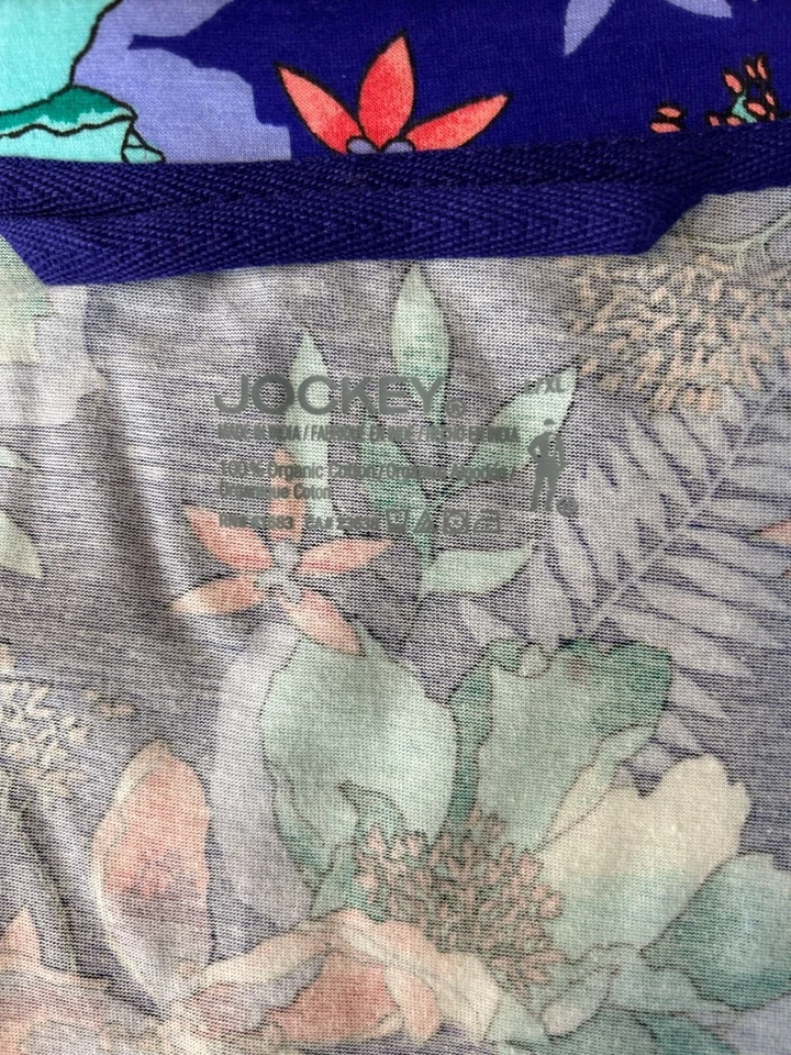 Jockey Womens XL Organic Cotton Floral Robe Eco-Comfort NWT E514 - Image 2 of 4
