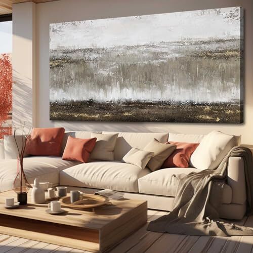 Canvas Wall Art Abstract Wall Decor for Living Room Grey 29x58