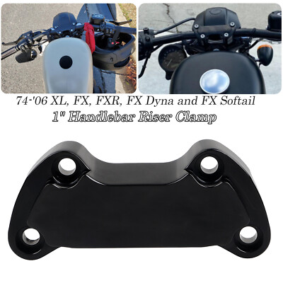 1'' Handlebar Riser Top Clamp For Harley 74-06 XL Sportster FXR FX Dyna Softail