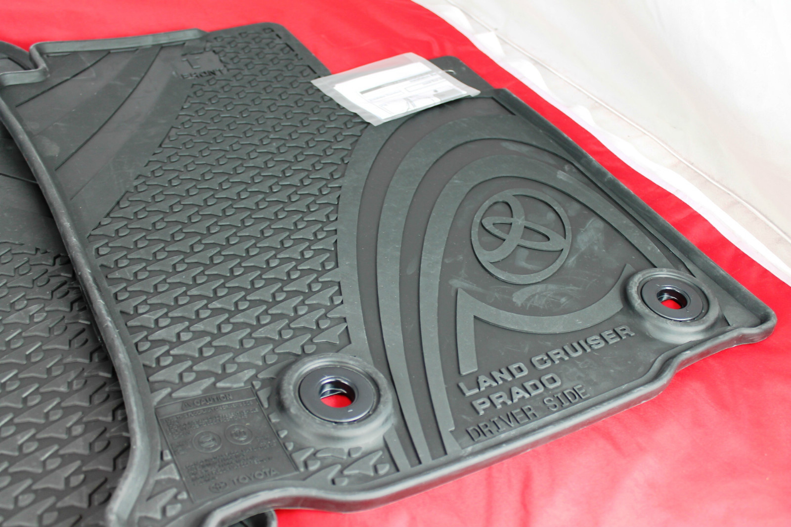 TOYOTA PRADO 150 SERIES RUBBER FLOOR MATS FRONT PAIR MANUAL FROM AUG 13