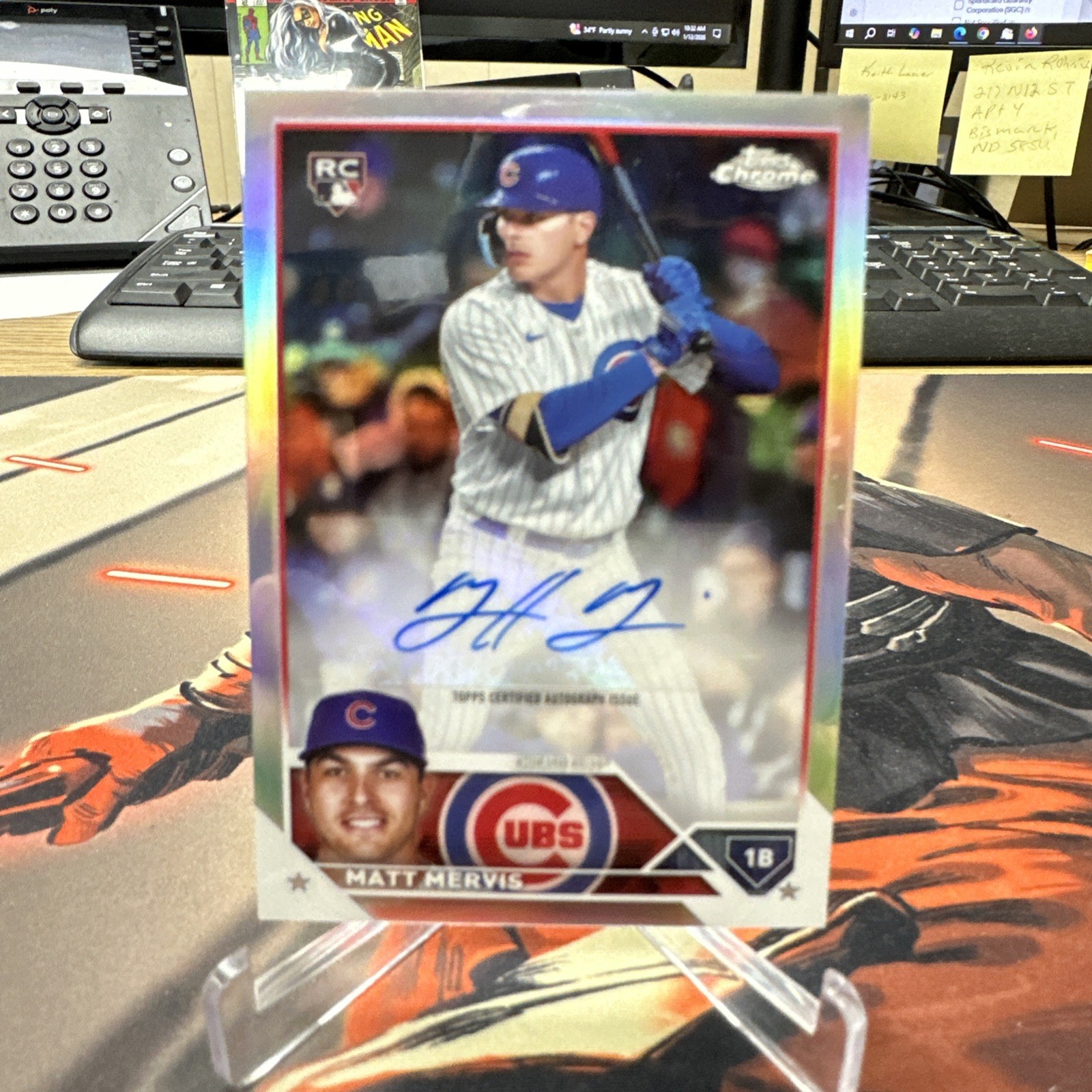 2023 Topps Chrome Update Series Autographs Matt Mervis Rookie Refractor 470/499