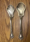 2 Gorham CHANTILLY 64.5G tw  Sterling Silver Sugar Shell Spoons 1 With Mono 1895