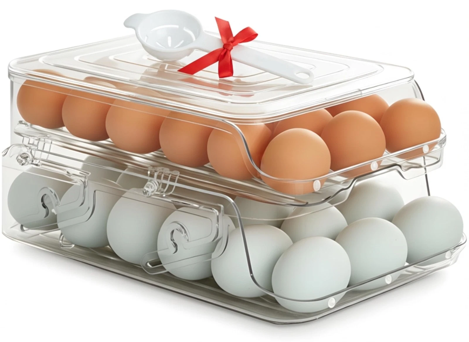 BPA Egg Holder for Fridge – Foldable 1 Tier or 2 Tier Design – (36/18) Egg Or...
Opens in a new wind