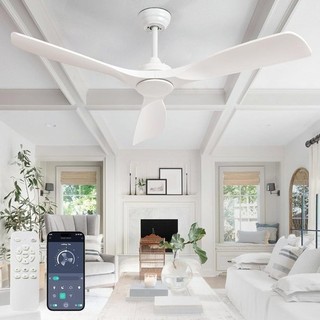 Ø52" Ceiling Fan Reversible Remote & App Control White DEPULEY