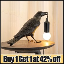 Raven Table Lamp Wall Lamp with Bulb Halloween Gothic Crow Lamp E14 Night Light