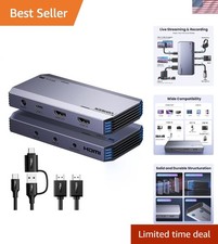 Versatile 4K 60Hz Video Capture Card - Compatible with PS5, Xbox, PC, Mac