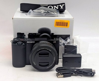 Sony A ZV-E10 Mirrorless Interchangeable Lens Camera with Kit Lens ILCZVE10L/B