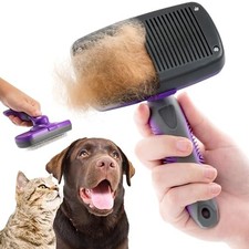 Hertzko Self-Cleaning Slicker Brush for Dogs  Cats - Pet Hair Grooming Tool