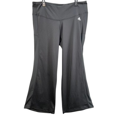 Adidas Aeroready Pants Womens 3X Primegreen Black Wide Leg Yoga High Rise Active