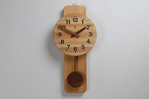 KICORI Wooden Quartz Round Wall Clock Japanese Handmade Natural Wood New