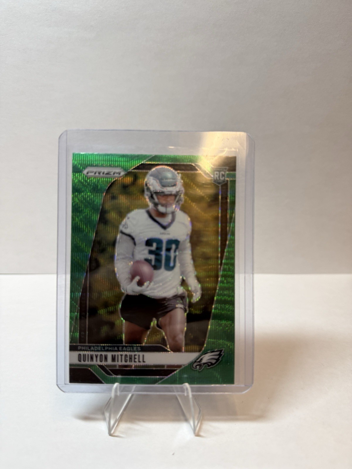 2024 Panini Prizm - Rookies Quinyon Mitchell #381 Green Wave Prizm (RC) Eagles