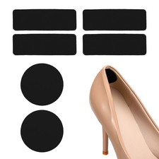 6 Pcs Self-Adhesive Heel Grips Liner Cushions Inserts, Black