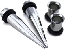 Urban Body Jewelry 1 Gauge Ear Stretching Kit - (1G - 7mm) 2 Steel Tapers &... 
