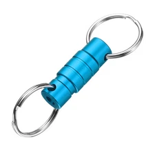Quick Release Keychain, Detachable Pull Apart Key Rings Clip, Blue