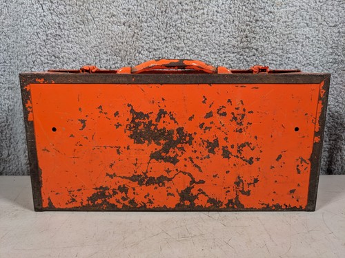 Black & Decker Cut Saw Kit Orange Metal Storage Box Case Reciprocating - Picture 2 of 6