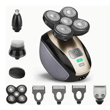 5 in 1 4D Rotary Electric Shaver Rechargeable Bald Head Shaver Beard Trimmer New