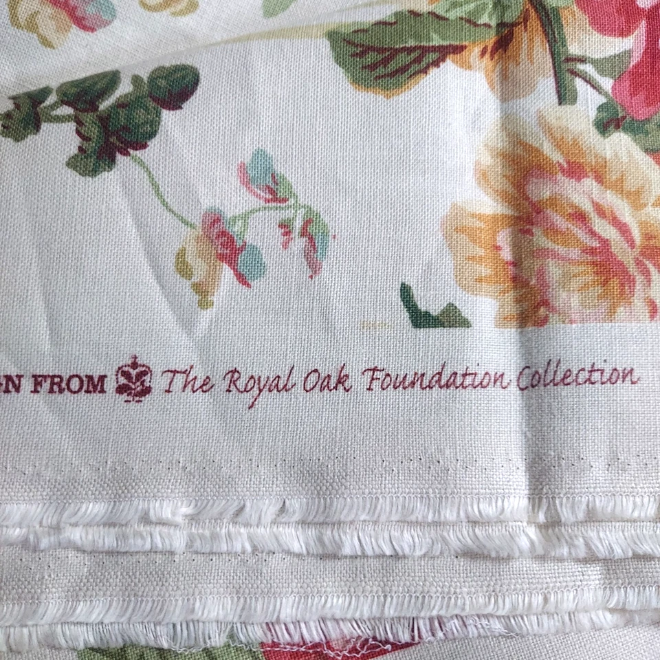 Lee Jofa "Lavinia" Linen Fabric Maize Colorway 7.5 Yards Floral & Wide Stripe - Image 3 of 4
