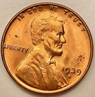 1939-S  Uncirculated BU Red RD - Lincoln Wheat Cent  ~ B741
