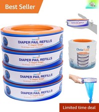 Odor Block Technology Diaper Genie Refills, 4-Pack, 1300 Count for Fresh Nursery