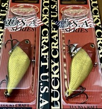 2 Lucky Craft Hagane 64 SS Lipless Crankbait Fish Lures RED GOLD RED HEAD - NEW