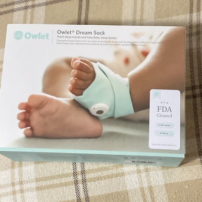 Owlet Dream Sock 1-18 Months Green Complete EUC