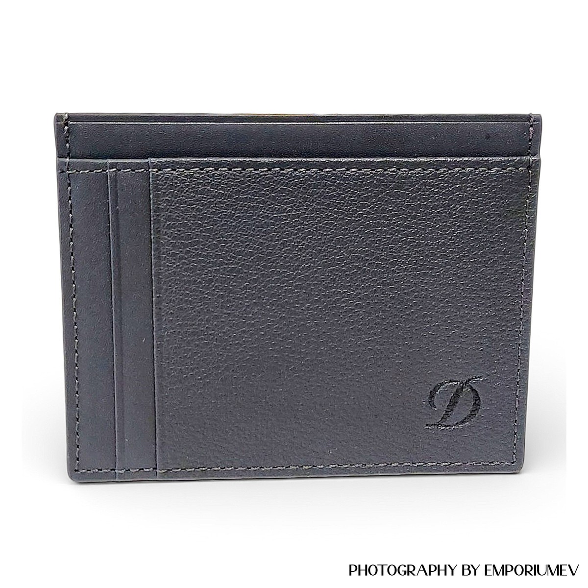 S.T. Dupont 093004C Outlet SLG Grained Grey Leather Men Credit