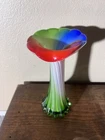 MURANO Style Vintage Art Glass Jack in the Pulpit Calla Lily Vase 12"