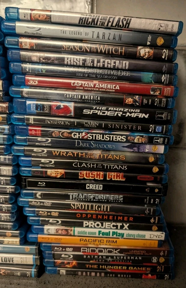 100 Huge Lot Blu-ray Movies: Mixed Genre Action Horror Drama Comedy**SEE PHOTOS* - Image 2 of 4