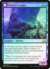 MTG FOIL Grizzled Angler // Grisly Anglerfish  - Eldritch Moon #063