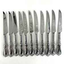 Reed & Barton Select Set Of 11 Louis Philippe Stainless Flatware Steak Knives