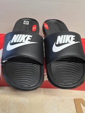 SIZE 10 Nike Victori One Men s Slide Sandals CN9675-002 Black/White NEW