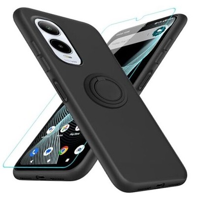Cricket Icon 6 Phone Case with Glass Screen Protector, 360 Cricket Icon 6 Black