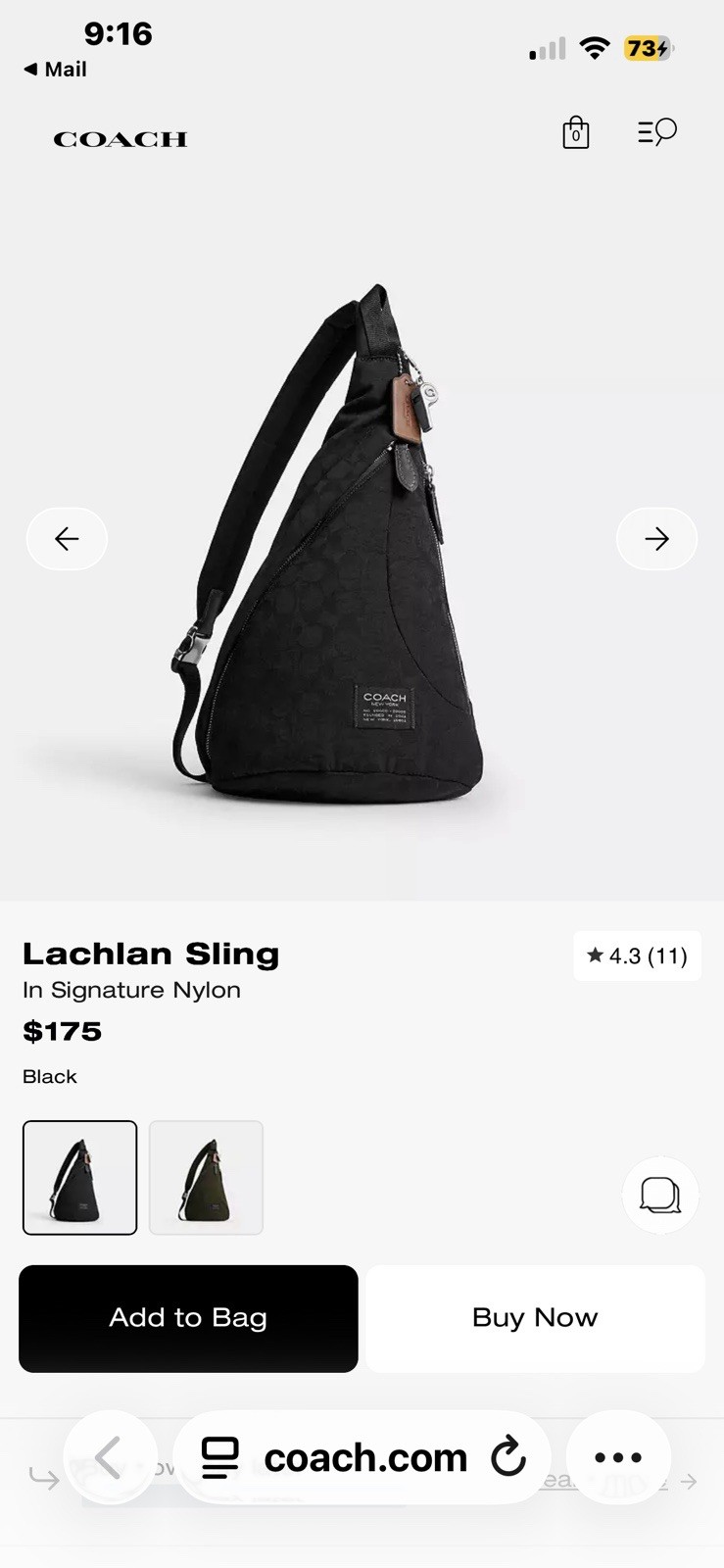 New coach Sling Bag