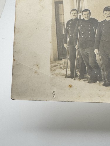 WWI RPPC Group Of Injured German Soldiers Recovering From Battle 1914-1918 - Picture 3 of 5