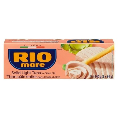 Rio Mare Solid Light Tuna in Olive Oil, 3 x 80g - FREE SHIPPING