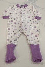 Vintage 1980s Baby Girl Sz 3m One Piece Pajama Snugabye