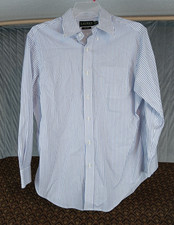 Polo by Ralph Lauren Men's 16 - 33/33 Long Sleeve Button Up Striped Cotton Shirt