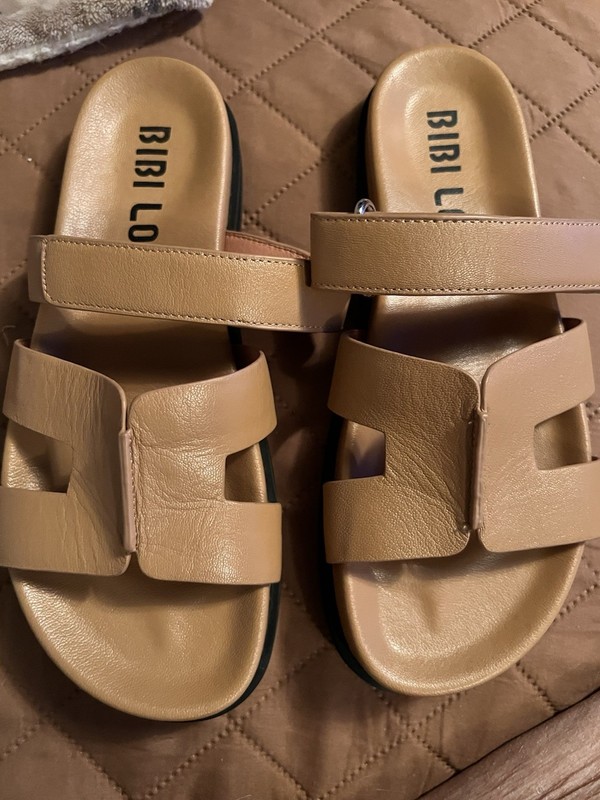 Bibi Lou Mindy Cutout Slide Sandals Sz 40  Or 9 Anthropology