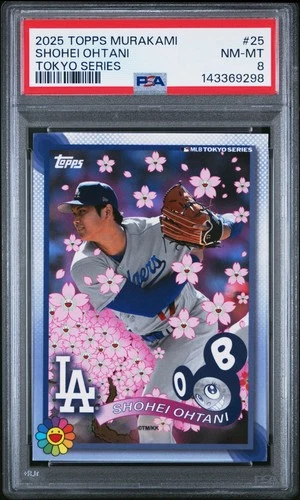 2025 TOPPS TAKASHI MURAKAMI MLB WORLD TOUR TOKYO SERIES #25 SHOHEI OHTANI PSA 8