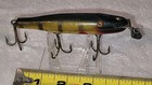 Vintage CCB Co Pikie Fishing Lure. Stamped 9-7-20. Wooden W/ Glass Eyes.  — photo 2