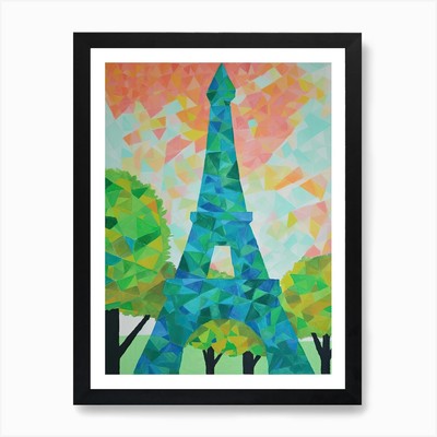 Eiffel Tower Paris France David Hoc Framed Wall Art Poster Canvas Print Picture