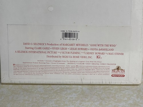 SEALED  - GONE WITH THE WIND - DELUXE EDITION - VHS  BOX SET  -  FREE SHIPPING - Picture 3 of 6