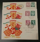 British FDC X 3 , QEII 1958. All with Postmark From Respective Regions. Rare