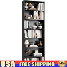 7-Tier Bookshelf Open Storage Durable Heavy Duty Book Case Living Room New