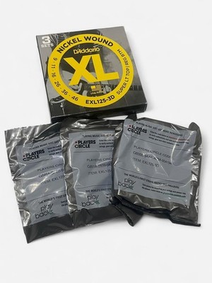 D Addario EXL125-3D nickelumwundene Saiten für E-Gitarre   (9-46)   3er-Pack